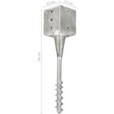 vidaXL Talne konice 6 kosov srebrne 12x12x56 cm pocinkano jeklo | Shoptok.si