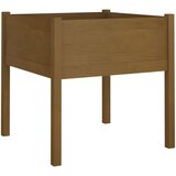  Vrtna sadilica smeđa boja meda 70x70x70 cm od masivne borovine | shoptok.hr