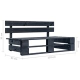  Srednja vrtna sofa od paleta od crno impregnirane borovine | Eponuda.ba