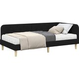  Kutni okvir kreveta Crna 90 x 190 cm tkanina | Eponuda.ba