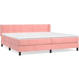 The Living Store Box spring postelja z vzmetnico roza 200x200 cm žamet - Box Spring Postelja, (21491353) | Shoptok.si