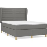 The Living Store Box spring posteljni z vzmetnico temno siv 140x190 cm blago - Box Spring Postelja, (21503739) | Shoptok.si