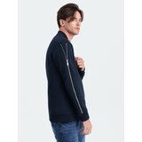 Ombre Men's bomber jacket with decorative zips on sleeves cene