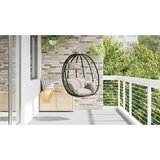  Viseća jaja stolica Sivo-smeđa 91,5 x 54,5 x 107 cm poliratan | shoptok.hr