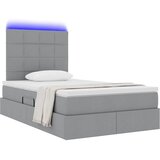  LED krevet za pohranu s madracem Svjetlosiva 120 x 200 cm | shoptok.hr