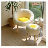 Atelier Del Sofa set fotelja i stolića za kafu, bijela Slike