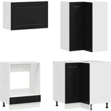  Kuhinjska jedinica LUCCA 8 kom. Crna Konstruirano drvo | shoptok.hr