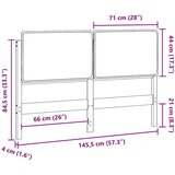 vidaXL tapecirani uzglavlje prirodna i svijetlo siva 140 cm | shoptok.hr