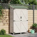 vidaXL Vrtna Šupa Bijela 106 x 56 x 176 5 cm Čvrsto drvo jele - Bijela 106 5 x 56 x 176 cm | shoptok.hr
