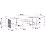  LED TV kabinet Staro drvo Konstruirano drvo | shoptok.hr