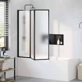  Sklopiva tuš zaslona Crna i puna mraz 132 x 2 x 140 cm | shoptok.hr