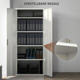  Ormar za spise uredski ormar 5 polica metalni 80Š x 40D x 180V cm bijeli | shoptok.hr