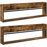  Polica za časopise Zidne 2 pcs Dimljeni hrast 100 x 12 x 30 cm | shoptok.hr