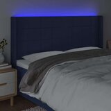  Uzglavlje plavo 183 x 16 x 118/128 cm od tkanine | shoptok.hr