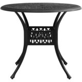 The Living Store Vrtna miza črna 90x90x74 cm liti aluminij - Vrtna Miza, (21467779) | Shoptok.si