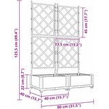  Vrtna saksija 2 pcs Svijetlo siva 80 x 40 x 125,5 cm Plastika | shoptok.hr