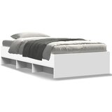 vidaXL Posteljni okvir bel 100x200 cm inženirski les | Shoptok.si