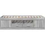  Dnevni krevet s ladicama boja sivog hrasta 90 x 190 cm drveni | shoptok.hr