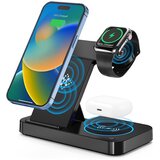  B-18 Bežični punjač 4u1 za 2x iPhone/Airpads/Apple Watch, 15W, Crni | Eponuda.com
