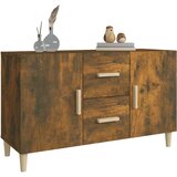 vidaXL Komoda dimljeni hrast 100x36x60 cm konstruiran les | Shoptok.si