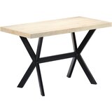  Blagovaonski stol bijeli 120x60x75 cm od masivnog drva manga | shoptok.hr