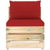 Maison Chic Sekcijski sredinski kavč - Sofa - Kanape z blazinami zelen impregniran les, (21726933) Cene