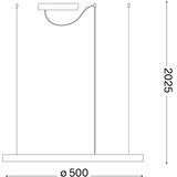 Ideal Lux led luster na sajli oracle slim LED/29W/230V 4000K, prečnik 50 cm, zlatna | Eponuda.com