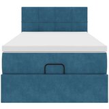 vidaXL Okvir kreveta s madraca tamnoplavi 90x200cm baršunasti | shoptok.hr