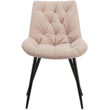 CARRYHOME stol, kovina, tekstil roza, črna | Shoptok.si