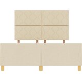  Krevetna konstrukcija s uzglavljem Krema 160 x 200 cm tkanina | shoptok.hr