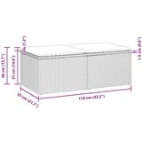 vidaXL 2-dijelni set vrtnih sofa poliratan i bagrem s jastucima smeđi | shoptok.hr