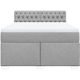  Krevet box spring s madracem svjetlosiva 160x200 cm tkanina | shoptok.hr