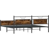Metalni okvir kreveta bez madraca boja hrasta 193x203 cm | shoptok.hr