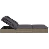 LEŽAJ za sunčanje za 2 osobe sivi 213 x 118 x 97 cm poliratan | shoptok.hr
