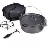 vidaXL Litoželezni lonec Dutch Oven 11,3 L z dodatki | Shoptok.si