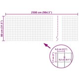 Euro ograda 25 x 0,8 m čelična siva | shoptok.hr
