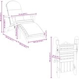  Vrtna stolica Adirondack s osloncem za noge od drva bagrema | shoptok.hr