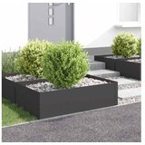 vidaXL Ograda oko Travnjaka 4 kom. 100 x 60 x 35 cm Čelik Crna - Crna 100 x 60 x 35 cm 4 Cijene