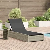 vidaXL Ležalnik za sonce Bež Ratan 69 x 200 x 27 cm Zložljiv