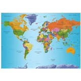  Samoljepljiva foto tapeta - World Map: Colourful Geography 147x105 | shoptok.hr