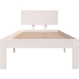  Posteljni okvir bel iz trdnega lesa 75x190 cm 2FT6, (20907017) | Shoptok.si