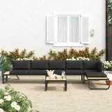 vidaXL 4-dijelna vrtna kutna garnitura s jastucima aluminij i WPC | shoptok.hr