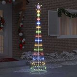 vidaXL LED božično drevesce večbarvno 138.5 x 138.5 x 399 cm Kovina | Shoptok.si