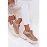 Boto Women's Sneakers With Zirconia And Sheep Fur Beige Zarika | Shoptok.si