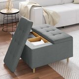  Otoman za pohranu s jastukom Tamno siva 80 x 80 x 45 cm tkanina | Eponuda.com