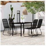  5-dijelni vrtni blagovaonski set crni | shoptok.hr