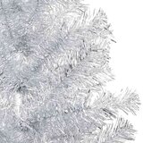  Umjetno osvijetljeno božićno drvce i kuglice srebrno 120 cm PET | shoptok.hr
