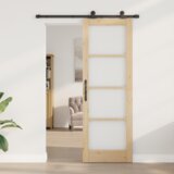vidaXL Drsna vrata z okovjem 'ORKDAL'73,5x211 cm, Notranja vrata 'ORKDAL'73,5x211x4 cm iz trdega borovega lesa | Shoptok.si