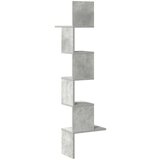 vidaXL Zidne kutne police siva boja betona 32x32x127,5 cm od iverice | shoptok.hr