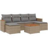  7-dijelni set vrtnih sofa od poliratana s jastucima bež | shoptok.hr